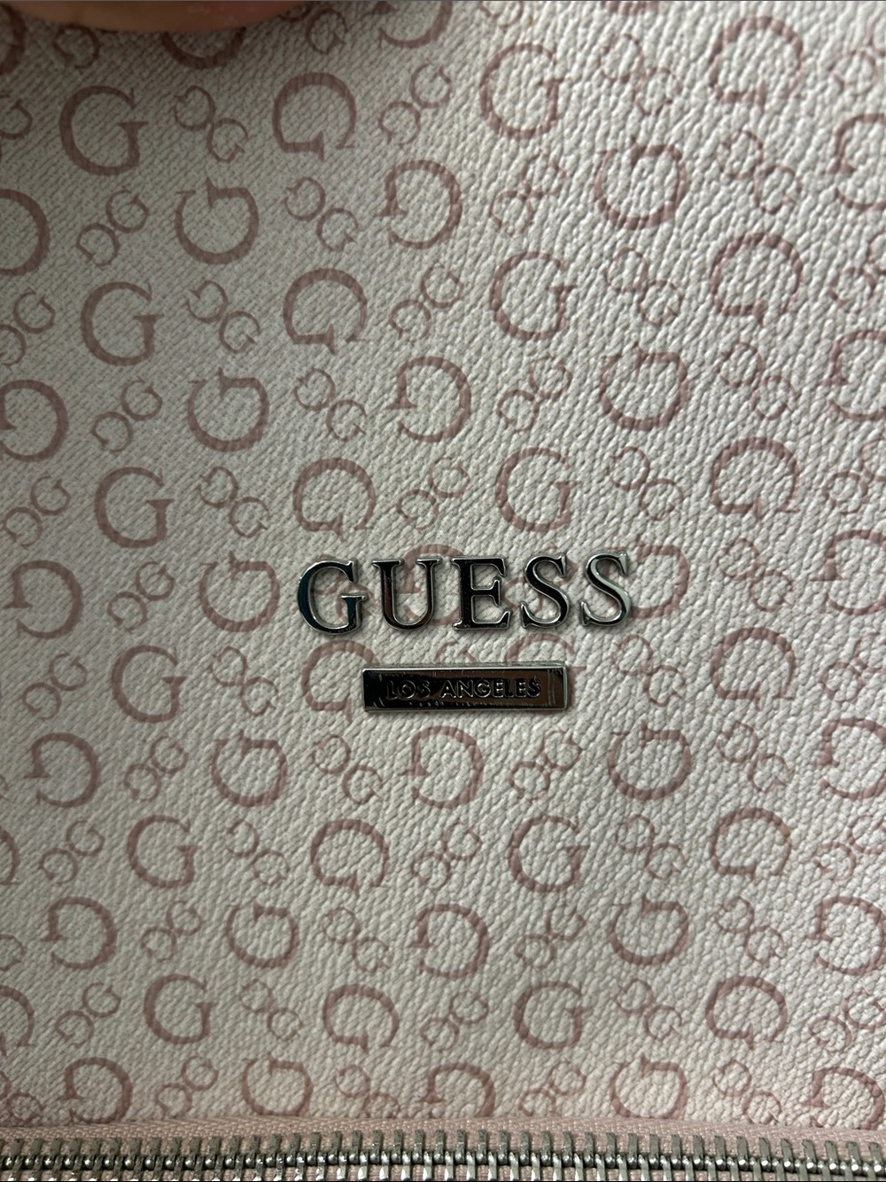 Guess Pale Pink Monogram Logo Backpack - Picture 2 of 8